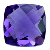 AFRICAN AMETHYST CHECKER CUT CUSHION 6.00MM 0.79 Cts.