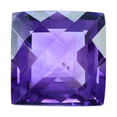 AFRICAN AMETHYST CHECKER CUT SQUARE 10MM 4.75 Cts.