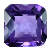 AFRICAN AMETHYST CHECKER CUT SQUARE/OCTAGON 12MM 7.65 Cts.