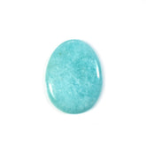 AMAZONITE PERUVIAN PLAIN CAB (FLAT BOTTOM) EGG OVAL (A\OPAQUE) 26.00X20.00 MM 15.68 Cts.