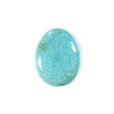 AMAZONITE PERUVIAN PLAIN CAB (FLAT BOTTOM) EGG OVAL (AA\OPAQUE) 26.00X20.00 MM 15.54 Cts.