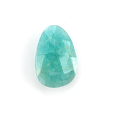 BLUE AMAZONITE ROSE CUT BRIOLETTE IRREGULAR PEARISH 15X10MM 3.71 Cts.