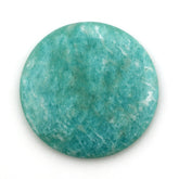 BLUE AMAZONITE ROUND CAB 36MM 45.00 Cts.