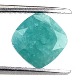 BLUE AMAZONITE BOTH SIDE TABLE CUT CUSHION 8MM 1.60 Cts.