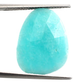 AMAZONITE ROSE CUT BRIOLETTE PEARISH 20X15MM 7.79 Cts.