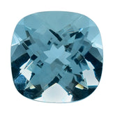 AQUAMARINE CHECKER CUT CUSHION (A+++) 7MM 1.33 Cts.