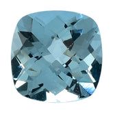 AQUAMARINE CHECKER CUT CUSHION (A++) 7MM 1.07 Cts.