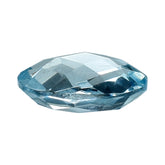 AQUAMARINE CHECKER CUT BRIOLETTE OVAL (A++) 10X8MM 2.30 Cts.