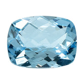 AQUAMARINE CHECKER CUT CUSHION (A++) 8X6MM 1.14 Cts.