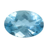 AQUAMARINE CHECKER CUT OVAL (A++) (HI) 10X7MM 1.60 Cts.