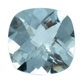 AQUAMARINE CHECKER CUT CUSHIION (C/SI) 8MM 1.70 Cts.
