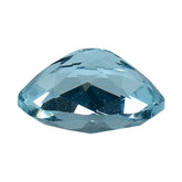 AQUAMARINE CHECKER CUT OVAL (B/SI) 7X5MM 0.76 Cts.