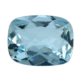 AQUAMARINE CUT CUSHION (A+)(WINDOW) 9X7MM 1.55 Cts.