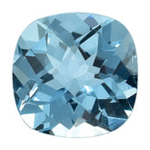 AQUAMARINE CHECKER CUT CUSHION (A++) 6MM 0.92 Cts.