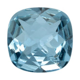 AQUAMARINE CHECKER CUT CUSHION (A++) (WINDOW) 6MM 0.72 Cts.