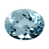 AQUAMARINE CHECKER CUT OVAL (A) 9X7MM 1.90 Cts.