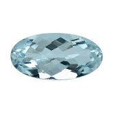 AQUAMARINE CHECKER CUT OVAL (C) 8X4MM 0.70 Cts.