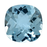 AQUAMARINE CHECKER CUT CUSHION (A++/SI) 6MM 0.76 Cts.