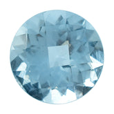 AQUAMARINE CHECKER CUT ROUND (A/SI) 8MM 1.66 Cts.