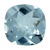 AQUAMARINE CHECKER CUT CUSHION (C/SI) 6MM 0.7 Cts.