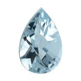AQUAMARINE CHECEKR CUT PEAR (A/SI) 6X4MM 0.38 Cts.