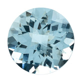 AQUAMARINE CHECKER CUT ROUND (A+/WINDOW) 8MM 1.59 Cts.