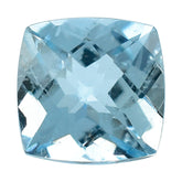 AQUAMARINE CHECKER CUT CUSHION (A+) 6MM 1.10 Cts.