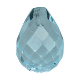 AQUAMARINE FACETED DROPS (HALF DRILL) (A+/SI) 7X5MM 1.43 Cts.