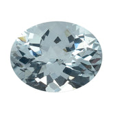 AQUAMARINE CHECKER CUT OVAL 9X7MM 1.82 Cts.