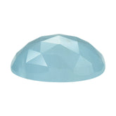 MILKY AQUAMARINE ROSE CUT IRREGULAR PEAR CAB (A) 13X11MM 5.08 Cts.