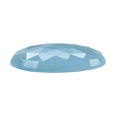 MILKY AQUAMARINE ROSE CUT IRREGULAR OVAL CAB (AA) 20X16MM 9.02 Cts.