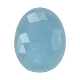 MILKY AQUAMARINE ROSE CUT IRREGULAR OVAL CAB (AA) 20X16MM 9.17 Cts.