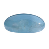 MILKY AQUAMARINE PLAIN LENTIL HEART (AA-AAA/MILKY) 17.50X15.50 MM 13.37 Cts.