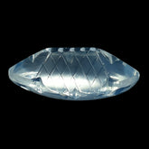 BLUE MOON QUARTZ BUFFTOP FISH CARVED BACK MARQUISE 20X11.50MM 9.90 Cts.