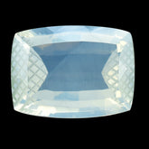 BLUE MOON QUARTZ CUSHION STEP CUT WITH CARVED SIDES (DES#78) 16X12MM 9.98 Cts.