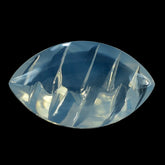 BLUE MOON QUARTZ BUFFTOP KNIFE CONCAVE MARQUISE (DES#110) 20X12MM 9.82 Cts.