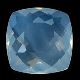 BLUE MOON QUARTZ ANTIKE CUSHION WITH ONE SIDE TABLE & ONE SIDE CHECKER CUT (DES#24) 12MM 6.74 Cts.