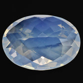 BLUE MOON QUARTZ CHECKER CUT OVAL 18X13MM 11.25 Cts.
