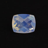 BLUE MOON QUARTZ CHECKER CUT CUSHION 11X9MM 3.60 Cts.
