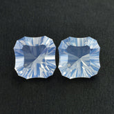 BLUE MOON QUARTZ CONCAVE CUT CUSHION NINETY CUT (DES#22) 12X12MM 5.93 Cts.
