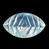 BLUE MOON QUARTZ BUFFTOP CONCAVE BACK MARQUISE 20X12MM 9.93 Cts.