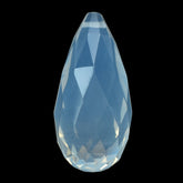 BLUE MOON QUARTZ ROSE CUT FACETED DROP (AA/CLEAN) (FULL DRILL 0.60MM) 19X9MM 9.44 Cts.