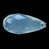 BLUE MOON QUARTZ ROSE CUT FACETED DROP (AA/CLEAN) (FULL DRILL 0.60MM) 19X9MM 9.44 Cts.