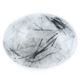 BLUE RUTILE QUARTZ OVAL CAB 16X12MM 8.68 Cts.