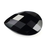 BLACK ONYX CHECKER CUT PEAR 15X10MM 4.94 Cts.