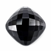 BLACK ONYX CHECKER CUSHION CAB 17MM 21.95 Cts.