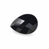 BLACK ONYX CHECKER CUT PEAR 16X12MM 6.90 Cts.
