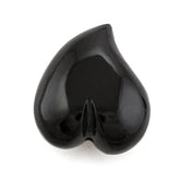 BLACK ONYX SACRED PUFFY HEART (HALF DRILL 1.10MM) (#132) 20X17MM 21.92 Cts.