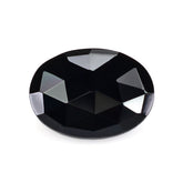 BLACK ONYX ROSE CUT OVAL 16X12MM 6.80 Cts.