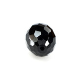 BLACK ONYX FACETED OLIVE (HALF DRILL) 11X8MM 7.49 Cts.